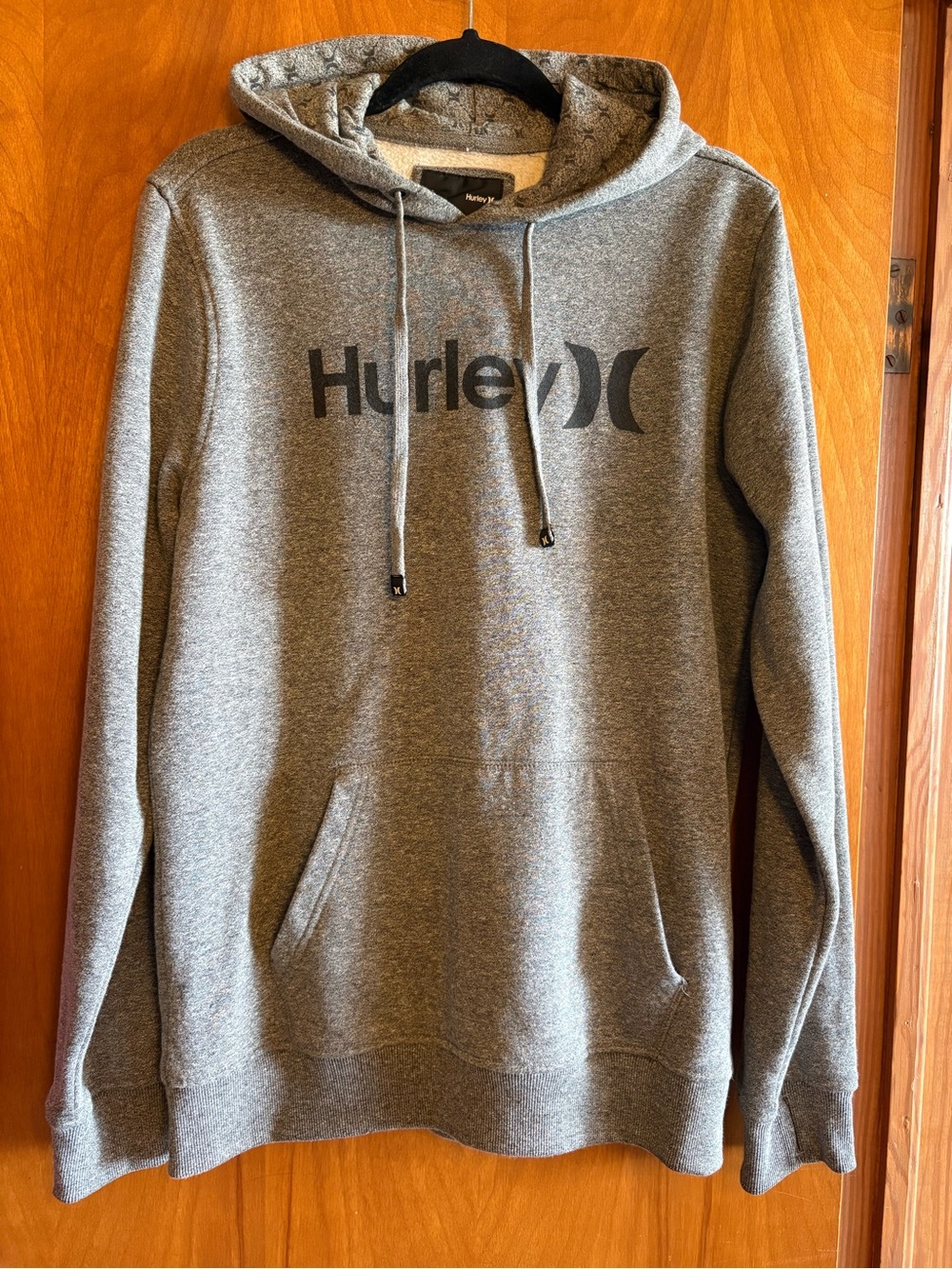 Hurley Gray Pullover Hoodie with Black Logo